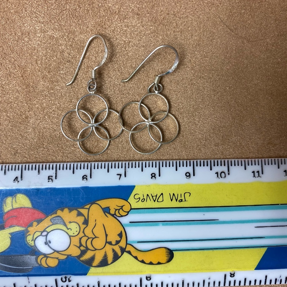 Silver drop earrings
